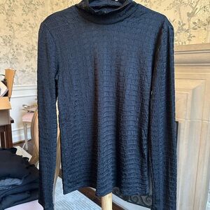 Sanctuary Black Textured Knit Top